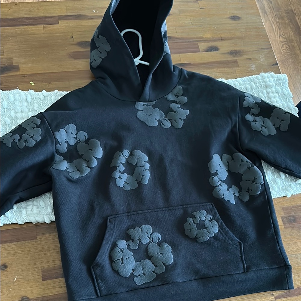 Denim Tears  Men’s Monochrome black hoodie